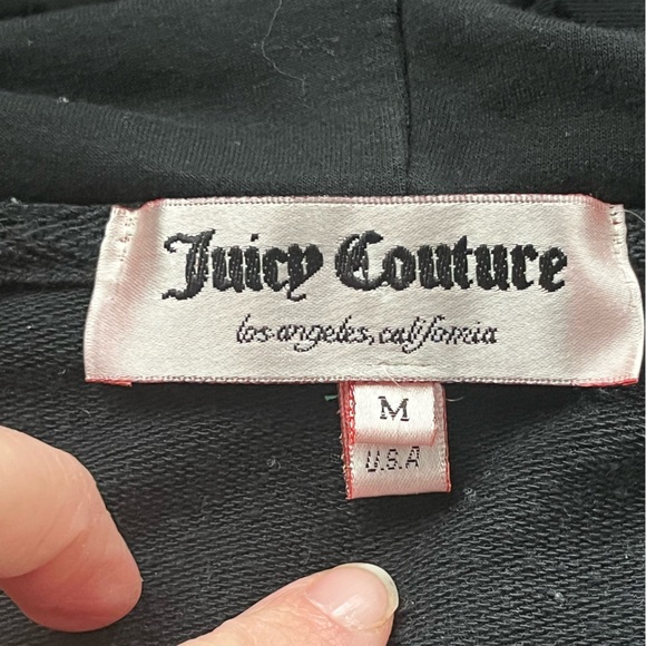 Juicy Couture zip hoodie short sleeve hoodie size M - Picture 2 of 7